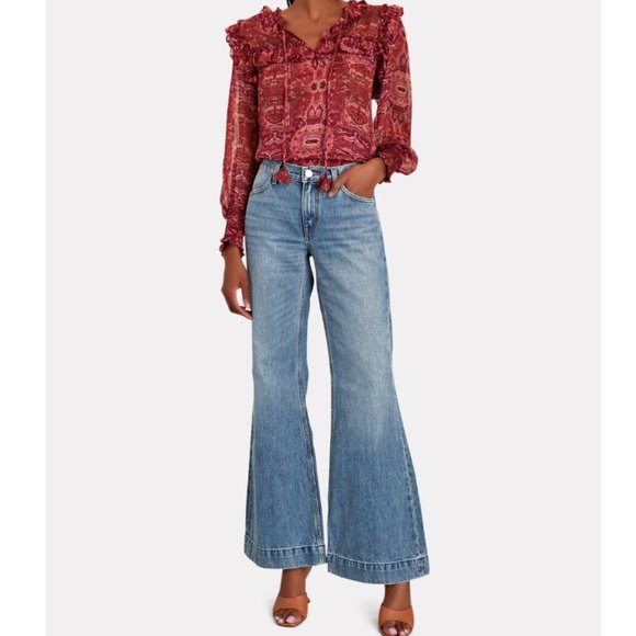 NWT RE/DONE Flared Jeans in Lake Blue sz 29 - Picture 1 of 16
